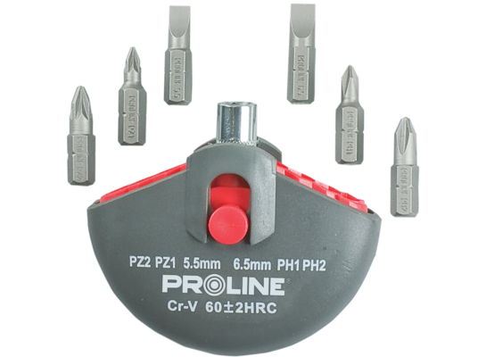 Zestaw końcówek z uchwytem magnetycznym 7 sztuk PROLINE