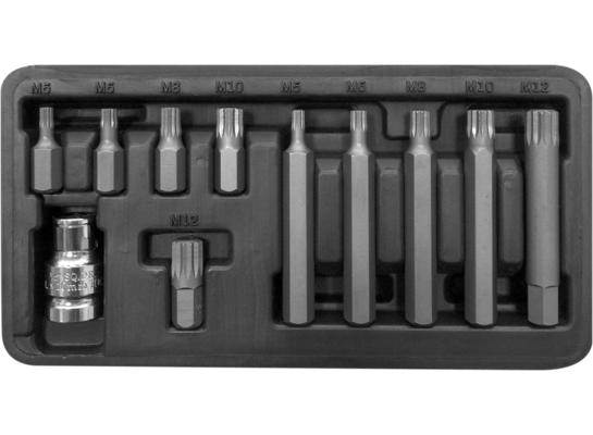 Zestaw końcówek 10 mm XZN M5-M12 l=30/75 mm 11 sztuk PROLINE