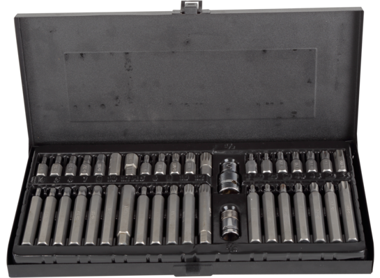 Zestaw końcówek T20-T55 M5-M12 HEX4-HEX12 40 sztuk S2 PROLINE