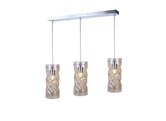 Lampa wisząca 3-płomienna Pia amber