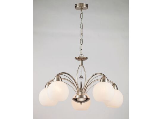 Lampa wisząca 5-płomienna Vanity nikiel mat