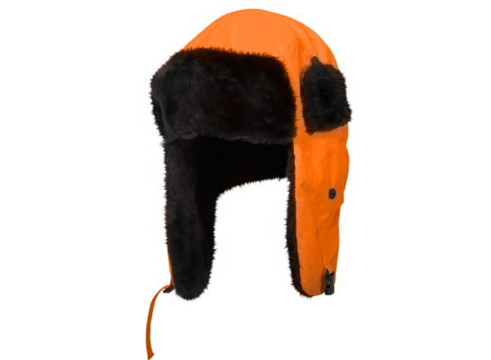 Czapka ocieplana uszanki pomarańczowa L102030S CE LAHTI PRO