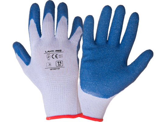 Rękawice lateks niebiesko-fioletowe L210209P "9" CE LAHTI PRO