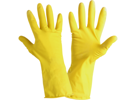 Rękawice lateks gospodarcze żółte "8" CE LAHTI PRO