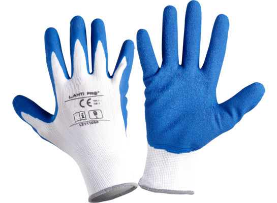Rękawice lateks granatowo-białe L211110P "10" CE LAHTI PRO