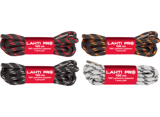 Sznurowadła okrągłe czarno-szare L904020P 100 cm LAHTI PRO
