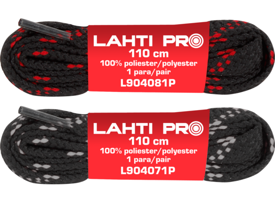 Sznurowadła płaskie czarno-szare L904081P 110 cm LAHTI PRO