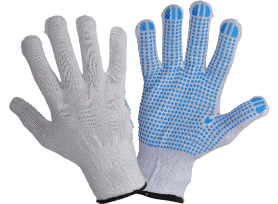 Rękawice nakrapiane biało-niebieskie L240410P "10" CE LAHTI PRO
