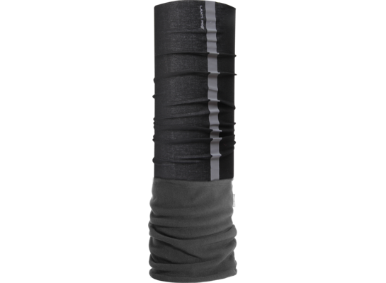 Chusta wielofunkcyjna z polarem czarno-szara z odblaskiem LAHTI PRO