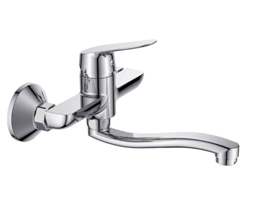 Bateria umywalkowa ścienna Play Miló chrom