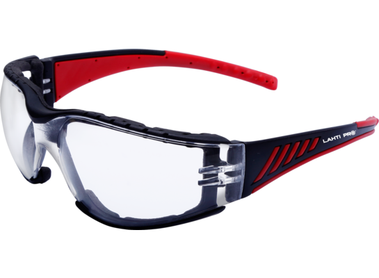 Okulary ochronne bezbarwne z pianką odporność mechaniczna "FT" CE LAHTI PRO