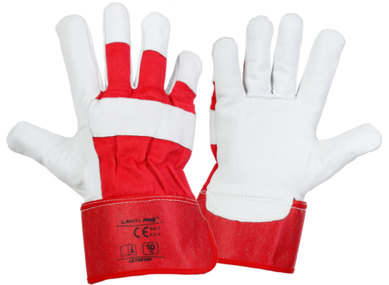Rękawice ze skóry koziej czerwone L270910P "10"CE LAHTI PRO