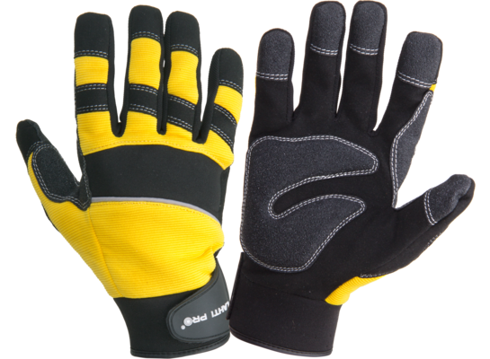 Rękawice warsztatowe czarno-żółte L280810P "10" CE LAHTI PRO