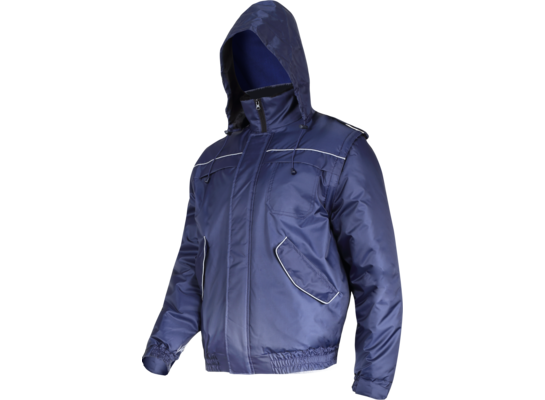 Kurtka ocieplana granatowa z odpinanymi rękawami "L" CE LAHTI PRO