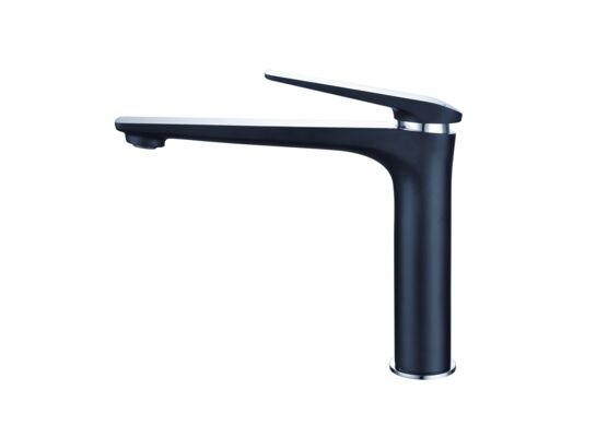 Bateria umywalkowa Deco Miló wylewka 200 mm czarna