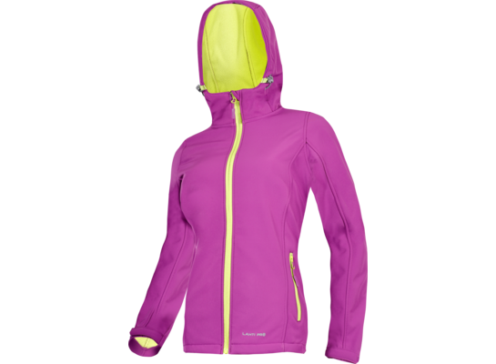 Kurtka softshell z kapturem fioletowo-zielona damska "S" CE LAHTI PRO