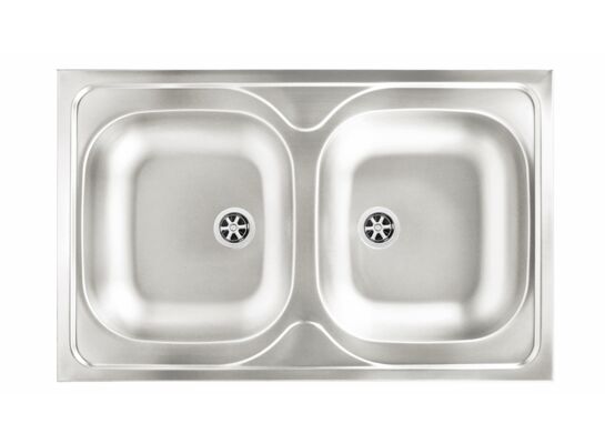 Zlew stalowy Kvadra Miló jedwab