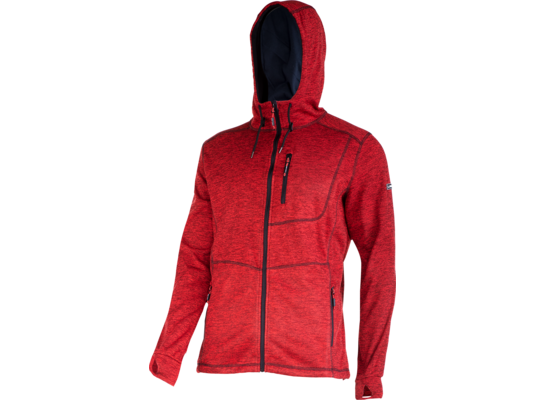 Bluza z kapturem i suwakiem czerwona "L" CE LAHTI PRO