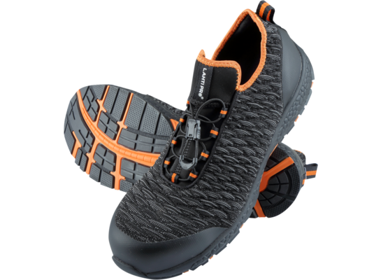 Półbuty z dzianiny 3D czarno-szaro-pomarańczowe S1 SRC "45" CE LAHTI PRO