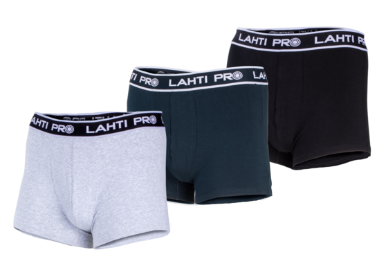 Bokserki męskie czarne szare granatowe 3 pary "3XL" LAHTI PRO