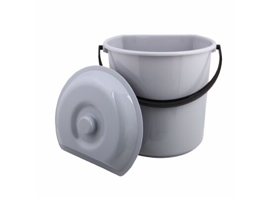 Wiadro West przyścienne z pokrywką jasny popiel