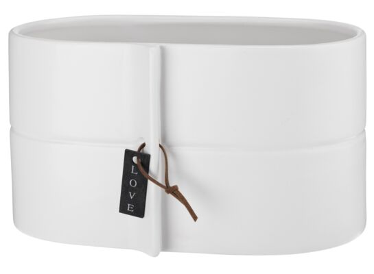 Osłonka ceramiczna ELIZA 22 x 1 cm biały