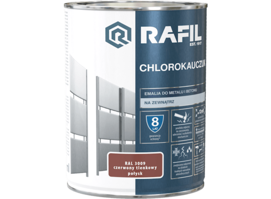 Emalia Chlorokauczukowa czerwony tlenkowy 0,9 l RAFIL