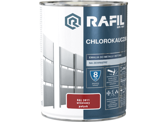 Emalia Chlorokauczukowa wiśniowy 0,9 l RAFIL