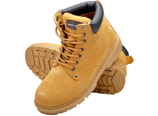 Trzewiki zamszowe beżowo-brązowe S1P SRA 41 CE LAHTI PRO