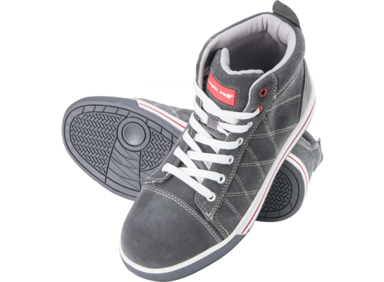 Trzewiki zamszowe szaro-czerwone SB FO SRA 42 CE LAHTI PRO