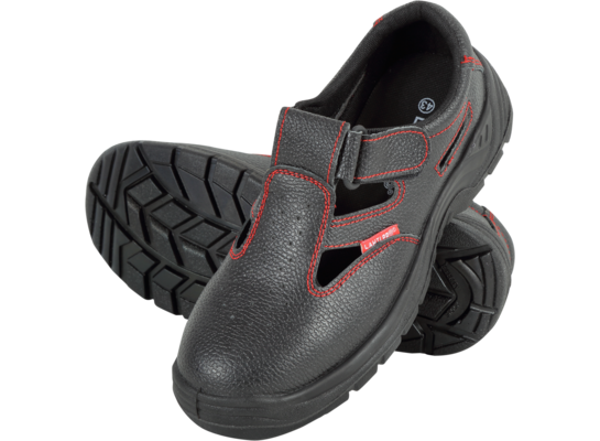 Sandały bez podnoska skórzane czarne O1 SRC 42 CE LAHTI PRO