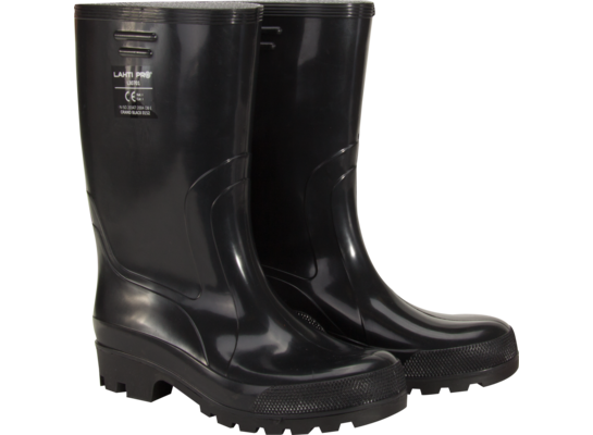 Kalosze męskie czarne średnio-wysokie PVC OB E 44 CE LAHTI PRO