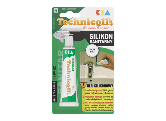 Silikon sanitarny biały 20 ml