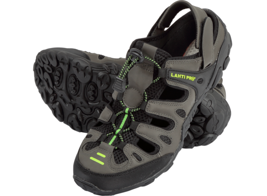 Sandały PU dzianina khaki-czarno-zielone 41 LAHTI PRO