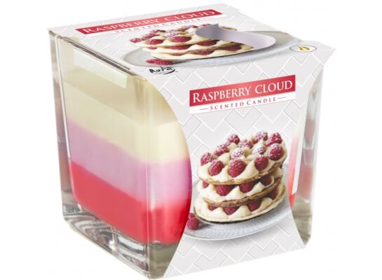 Świeca zapachowa w szkle SNK80 malinowa chmurka Bispol