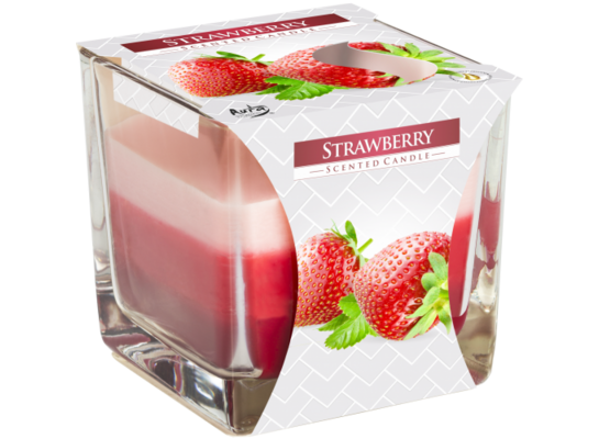Świeca zapachowa w szkle SNK80 truskawka Bispol