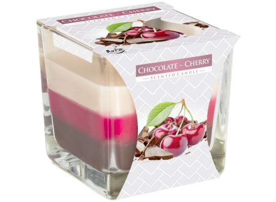 Świeca zapachowa w szkle SNK80 czekolada/wiśnia Bispol