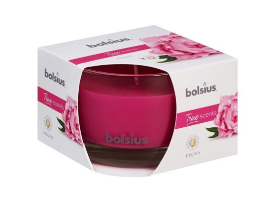 Świeca zapachowa w szkle 63/90 True Scents Piwonia Bolsius