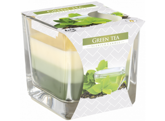 Świeca zapachowa w szkle SNK80 zielona herbata Bispol