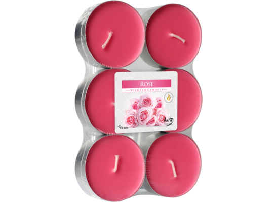 Podgrzewacz zapachowy maxi róża 6 sztuk Bispol