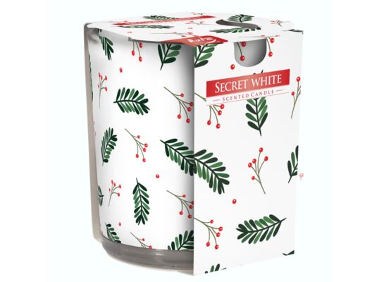 Świeca zapachowa w szkle SN72s Sekretna biel Bispol