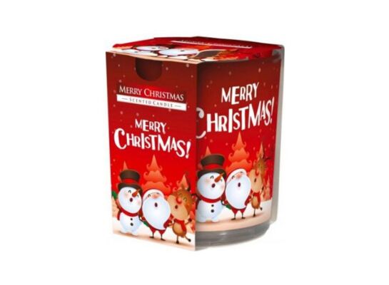 Świeca zapachowa w szkle SN72s Wesołych Świąt Bispol