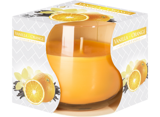 Świeca zapachowa w szkle SN71 wanilia/pomarańcza Bispol