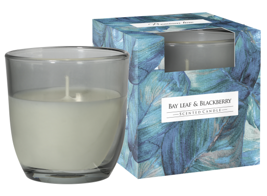 Świeca zapachowa w szkle SN75b liść laurowy/jeżyna Bispol