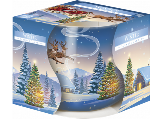 Świeca zapachowa w szkle SN71 zima Bispol