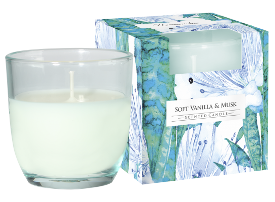 Świeca zapachowa w szkle SN75b subtelna wan/piżmo Bispol