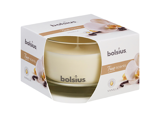Świeca zapachowa w szkle 63/90 True Scents Wanilia Bolsius