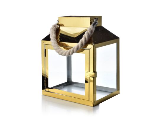 Latarnia LEONARDO GOLD 20 x 13,5 x h24,5 cm
