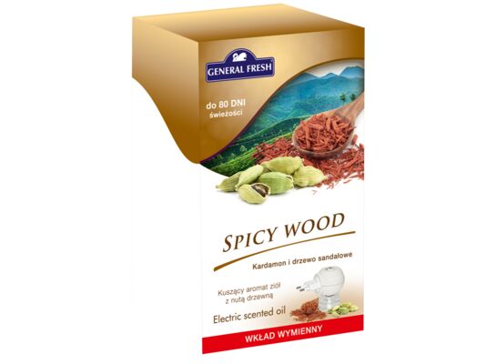 Elektryczny odświeżacz powietrza Arola Electric Scented Oil zapas 25 ml kardamon i drzewo sandałowe General Fresh