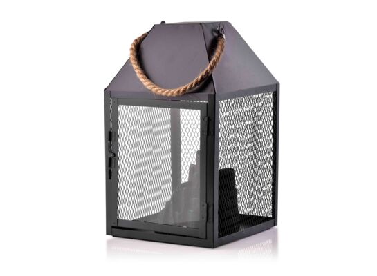 Lampion kominek LED KANVAR 17,5 x 17,5 x h30 cm